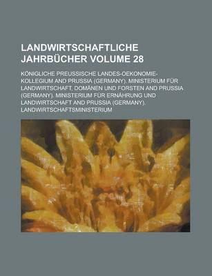 Book cover for Landwirtschaftliche Jahrbucher Volume 28