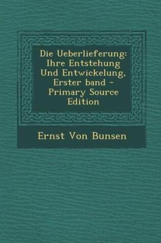 Cover of Die Ueberlieferung