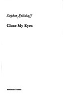 Book cover for Close My Eyes