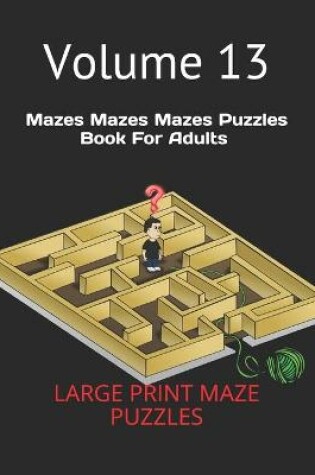 Cover of Mazes Mazes Mazes Puzzles Book For Adults - Volume 13