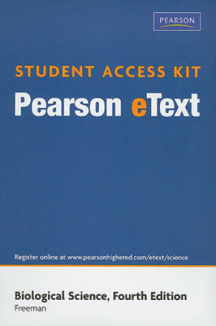 Cover of Pearson eText Student Access Code Card for Biological Science