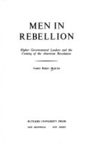 Cover of Men in Rebellion