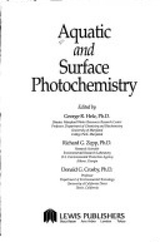 Cover of Aquatic and Surface Photochemistry