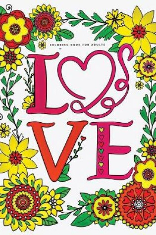 Cover of love coloring book for adults