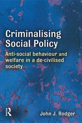 Book cover for Criminalising Social Policy