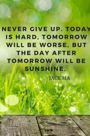 Cover of Never give up. Today is hard, tomorrow will be worse, but the day after tomorrow will be sunshine.