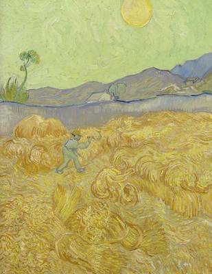 Book cover for Wheatfield with a Reaper, Vincent Van Gogh. Ruled Journal