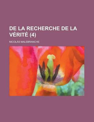 Book cover for de La Recherche de La Verite (4)