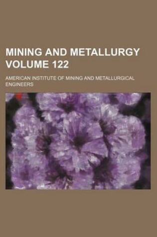 Cover of Mining and Metallurgy Volume 122