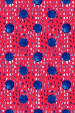 Cover of Big Fat Journal Notebook Indigo Blue Ink Spots and Dots on Red