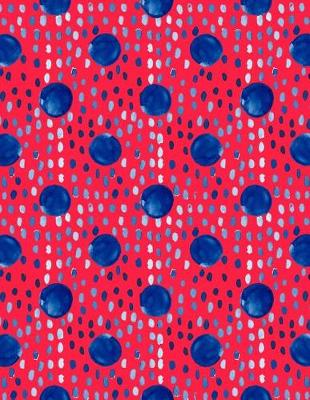 Cover of Big Fat Journal Notebook Indigo Blue Ink Spots and Dots on Red
