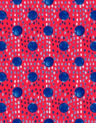 Book cover for Big Fat Journal Notebook Indigo Blue Ink Spots and Dots on Red