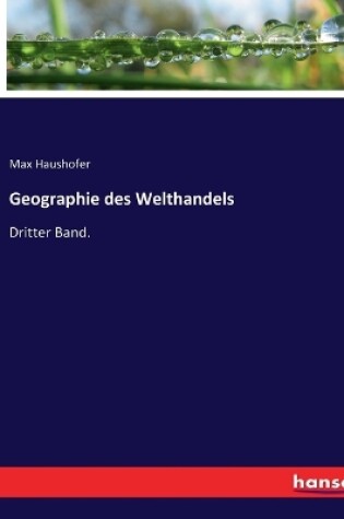 Cover of Geographie des Welthandels