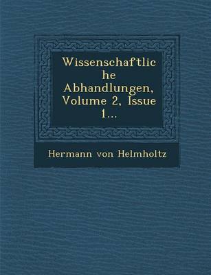 Book cover for Wissenschaftliche Abhandlungen, Volume 2, Issue 1...