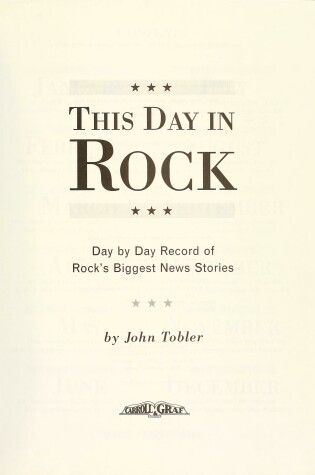 Cover of This Day in Rock