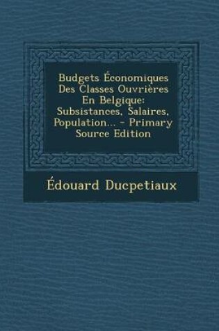 Cover of Budgets Economiques Des Classes Ouvrieres En Belgique