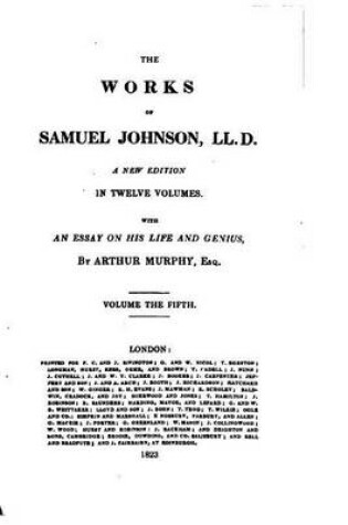 Cover of The works of Samuel Johnson - Vol. V