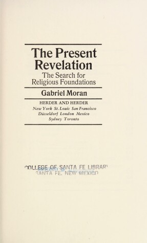 Book cover for Present Revelation