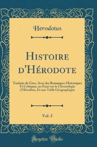 Cover of Histoire d'Hérodote, Vol. 3