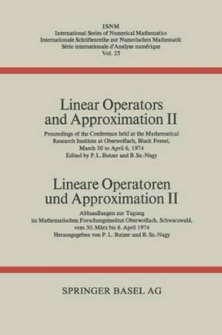 Cover of Linear Operators and Approximation II / Lineare Operatoren und Approximation II