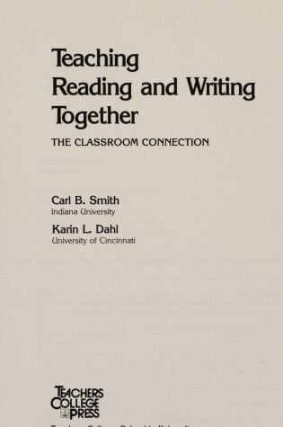 Cover of Teaching Reading and Writing Together