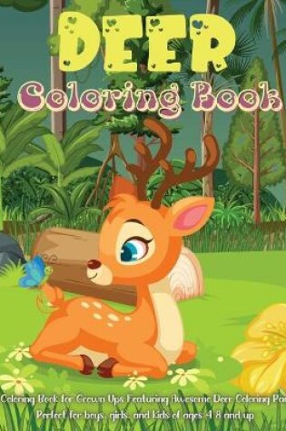 Cover of Deer Coloring Book For Kids