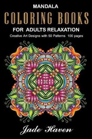 Cover of mandala coloring books for adults relaxation