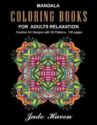 Book cover for mandala coloring books for adults relaxation