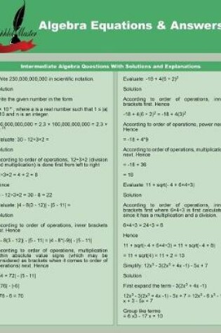Cover of Algebra Equations & Answers