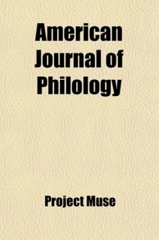 Cover of American Journal of Philology (Volume 20)