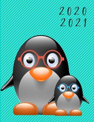 Book cover for 2020-2021 2 Year Planner Penguin Monthly Calendar Goals Agenda Schedule Organizer