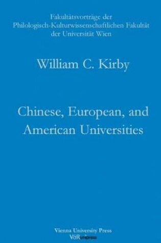 Cover of Chinese, European, and American Universities