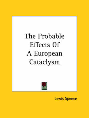 Book cover for The Probable Effects of a European Cataclysm