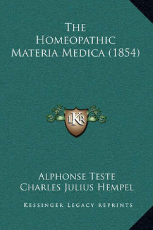 Cover of The Homeopathic Materia Medica (1854)