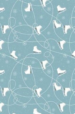 Cover of Bullet Journal Ice Skates in Snow Winter Pattern - Grey