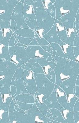 Book cover for Bullet Journal Ice Skates in Snow Winter Pattern - Grey