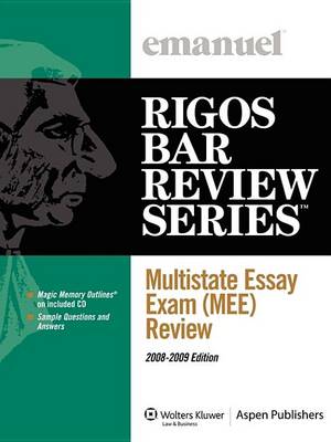 Book cover for Multistate Essay Exam (Mee) Review