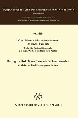 Book cover for Beitrag Zur Hydrationswarme Von Portlandzementen Und Deren Bestimmungsmethoden