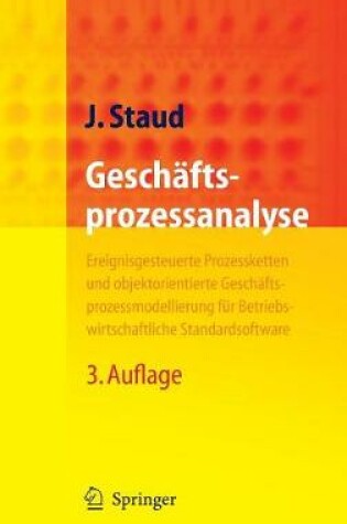 Cover of Geschäftsprozessanalyse