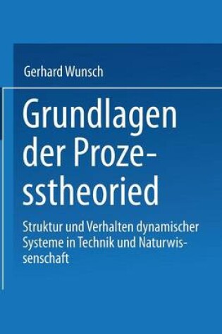 Cover of Grundlagen Der Prozesstheorie