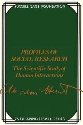 Cover of Profiles of Social Research