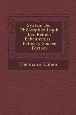 Cover of System Der Philosophie