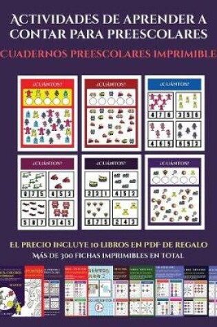 Cover of Cuadernos preescolares imprimibles (Actividades de aprender a contar para preescolares)