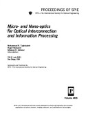 Book cover for Micro- and Nano-Optics for Optical Interconnection and Information Processing