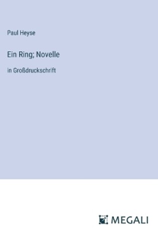 Cover of Ein Ring; Novelle