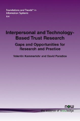 Cover of Interpersonal and Technology-based Trust Research