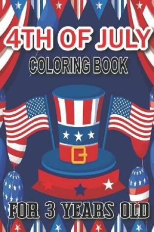 Cover of 4th of july coloring book for 3 years old