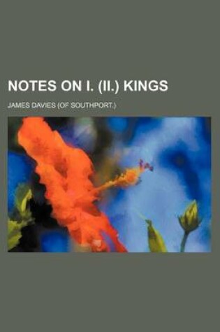 Cover of Notes on I. (II.) Kings