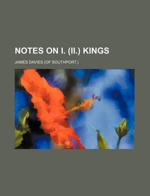 Book cover for Notes on I. (II.) Kings