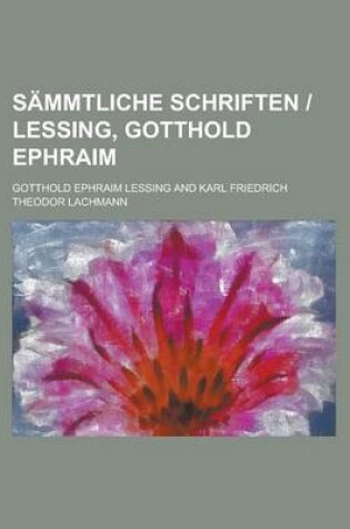 Cover of Sammtliche Schriften - Lessing, Gotthold Ephraim